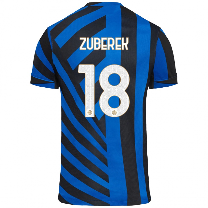 Heren Jan Zuberek #18 Blauw Zwart Thuisshirt Thuistenue 2024/25 T-Shirt België