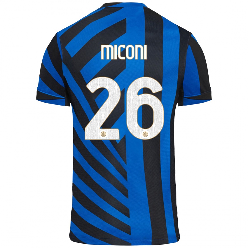 Heren Riccardo Miconi #26 Blauw Zwart Thuisshirt Thuistenue 2024/25 T-Shirt België