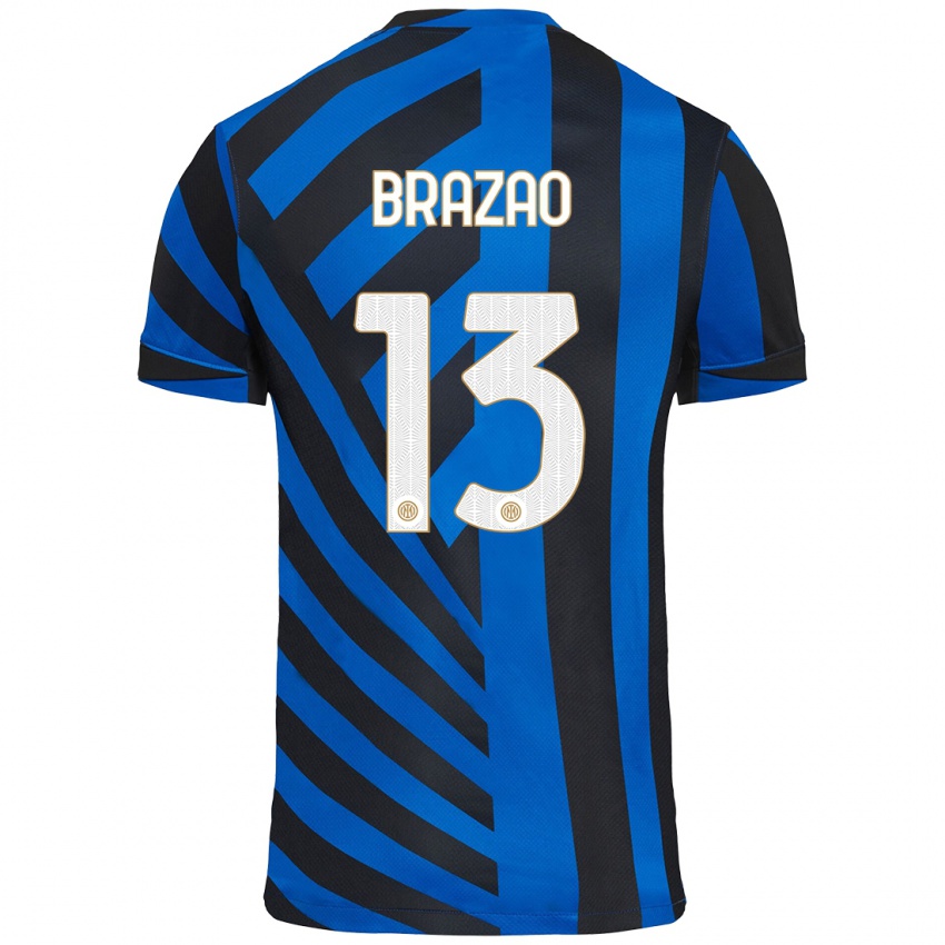 Heren Gabriel Brazao #13 Blauw Zwart Thuisshirt Thuistenue 2024/25 T-Shirt België