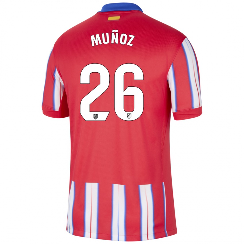 Heren Izan Muñoz #26 Rood Wit Blauw Thuisshirt Thuistenue 2024/25 T-Shirt België