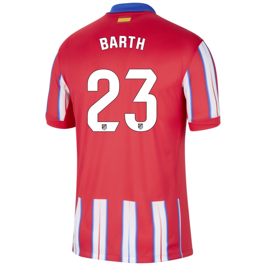 Heren Merle Barth #23 Rood Wit Blauw Thuisshirt Thuistenue 2024/25 T-Shirt België