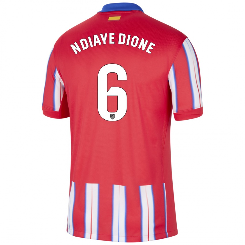 Heren Assane Ndiaye Dione #6 Rood Wit Blauw Thuisshirt Thuistenue 2024/25 T-Shirt België