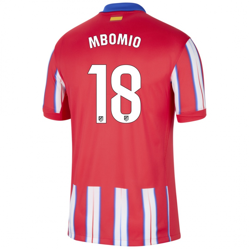 Heren Rony Mbomio #18 Rood Wit Blauw Thuisshirt Thuistenue 2024/25 T-Shirt België