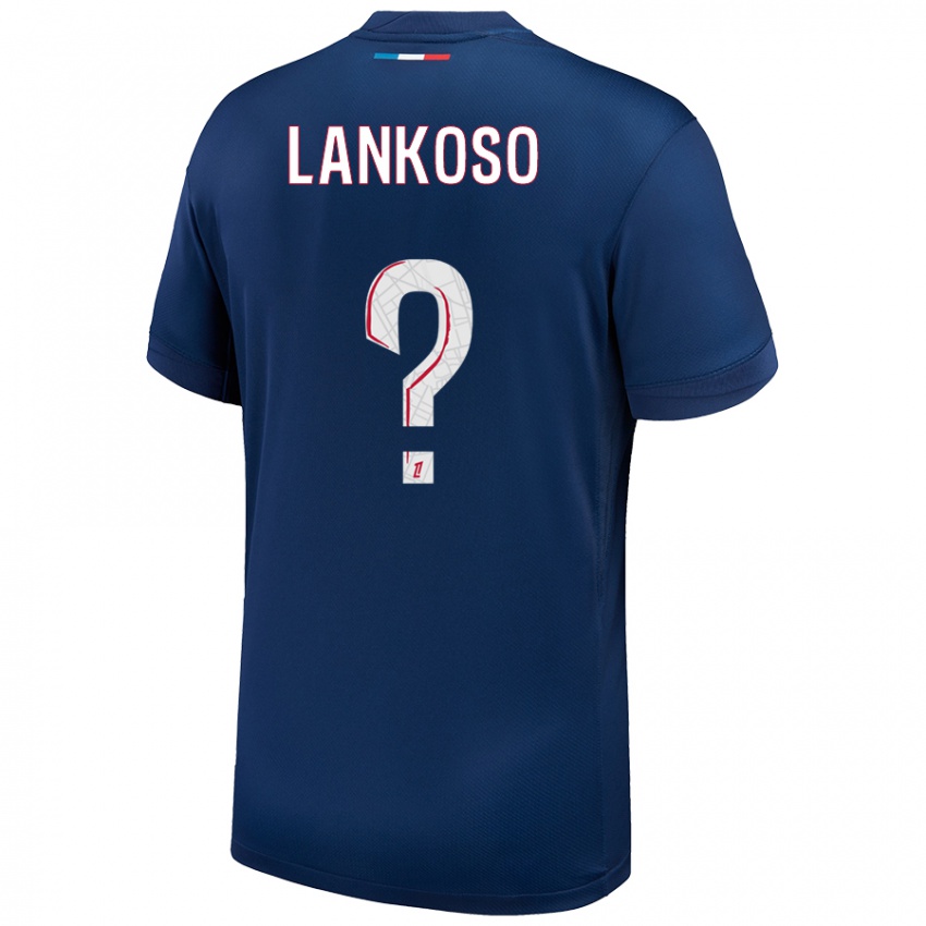 Herren Lenny Lankoso #0 Marineblau Weiß Heimtrikot Trikot 2024/25 T-Shirt Belgien