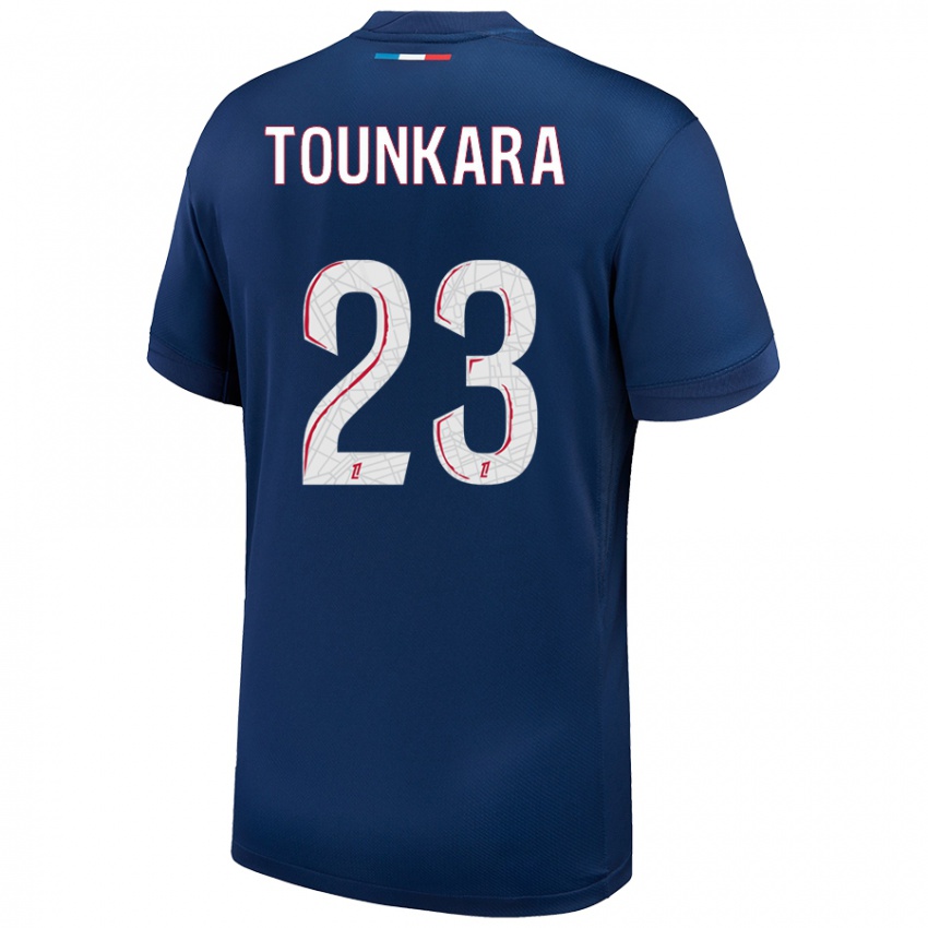 Herren Aïssatou Tounkara #23 Marineblau Weiß Heimtrikot Trikot 2024/25 T-Shirt Belgien