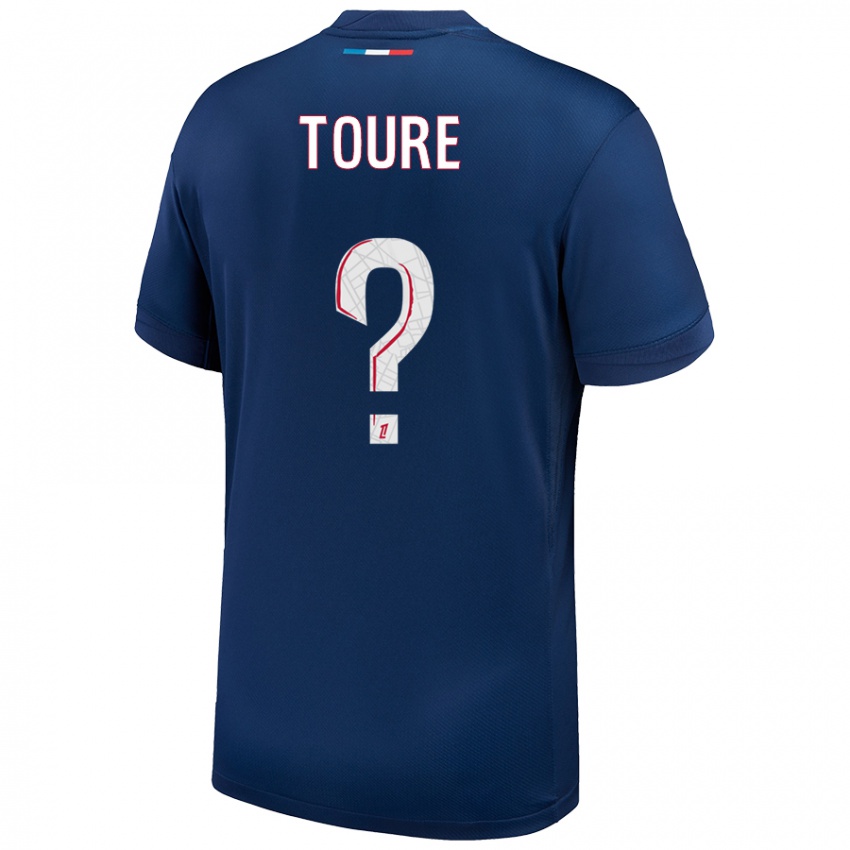 Homme Maillot Almami Toure #0 Bleu Marine Blanc Tenues Domicile 2024/25 T-Shirt Belgique