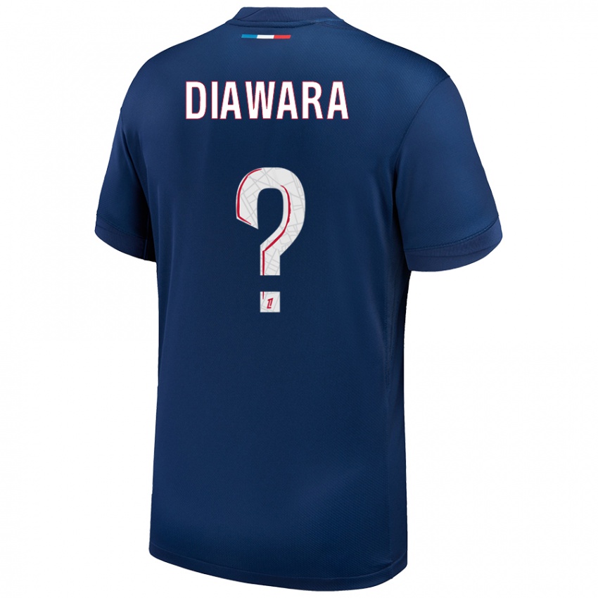 Herren Lahna Diawara #0 Marineblau Weiß Heimtrikot Trikot 2024/25 T-Shirt Belgien