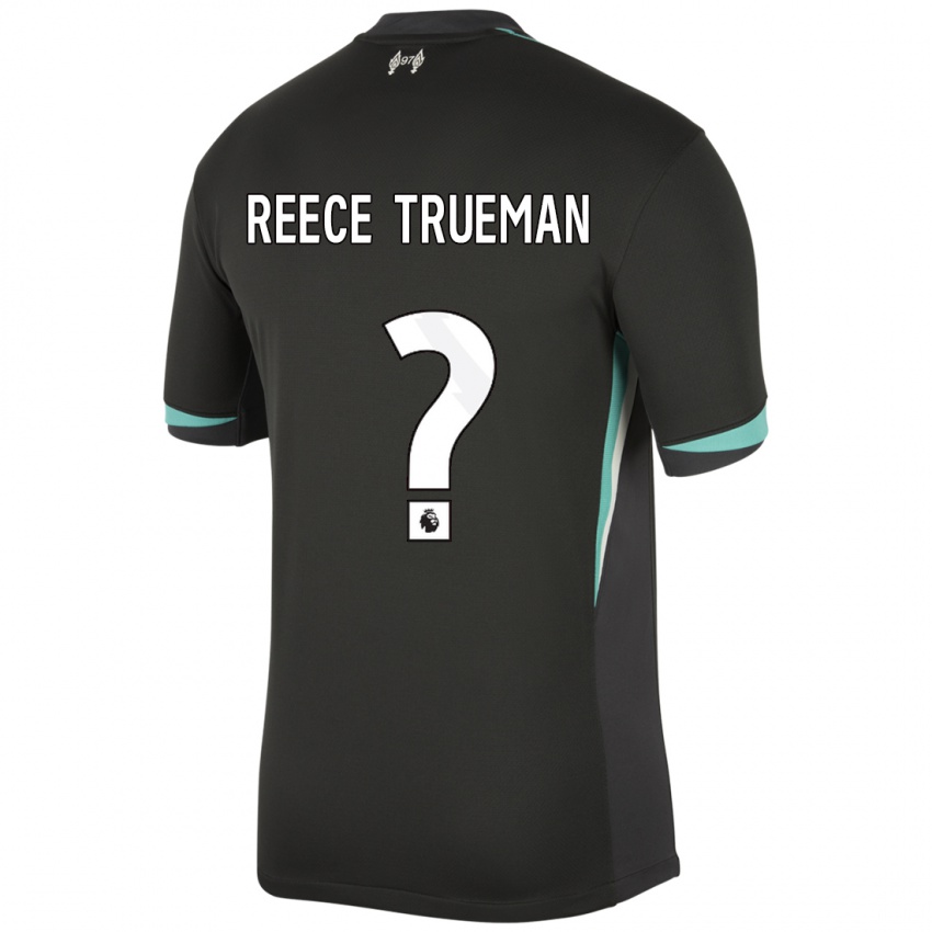 Homme Maillot Reece Trueman #0 Noir Anthracite Blanc Tenues Extérieur 2024/25 T-Shirt Belgique