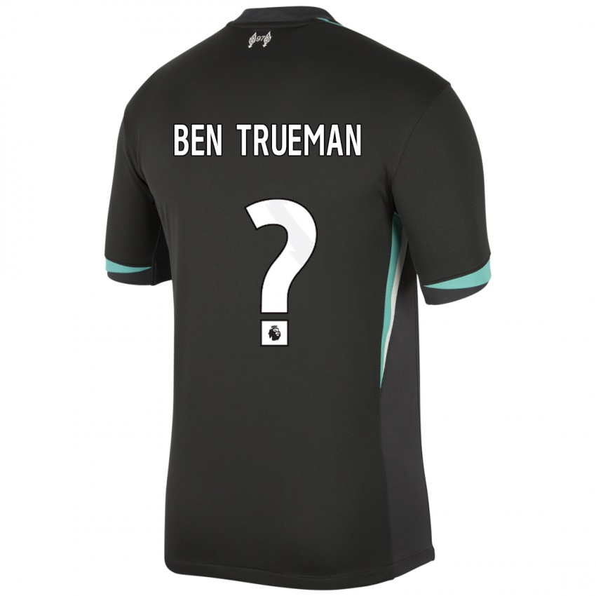 Homme Maillot Ben Trueman #0 Noir Anthracite Blanc Tenues Extérieur 2024/25 T-Shirt Belgique