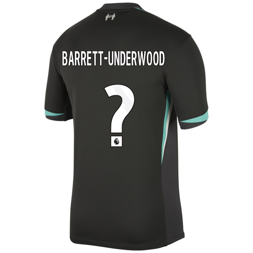 Homme Maillot Keehan Barrett-Underwood #0 Noir Anthracite Blanc Tenues Extérieur 2024/25 T-Shirt Belgique