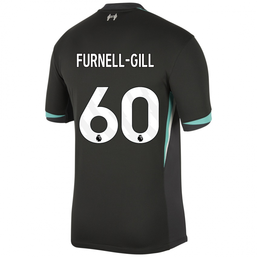 Homme Maillot Luca Furnell-Gill #60 Noir Anthracite Blanc Tenues Extérieur 2024/25 T-Shirt Belgique