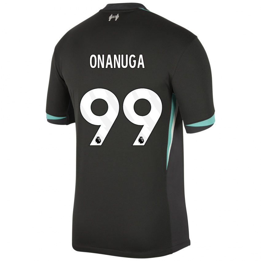 Homme Maillot Fola Onanuga #99 Noir Anthracite Blanc Tenues Extérieur 2024/25 T-Shirt Belgique