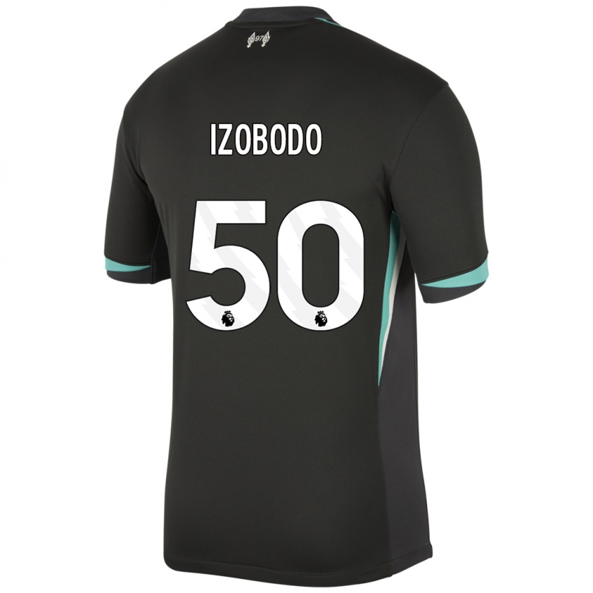 Homme Maillot Elijah Izobodo John #50 Noir Anthracite Blanc Tenues Extérieur 2024/25 T-Shirt Belgique