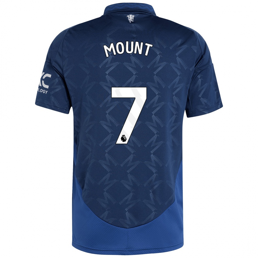 Homme Maillot Mason Mount #7 Indigo Tenues Extérieur 2024/25 T-Shirt Belgique