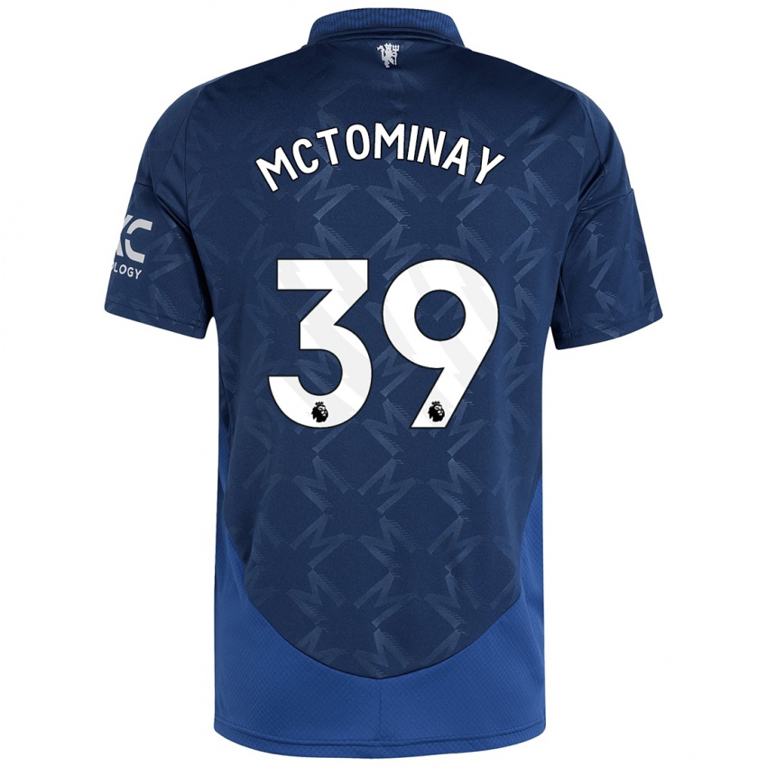 Homme Maillot Scott Mctominay #39 Indigo Tenues Extérieur 2024/25 T-Shirt Belgique