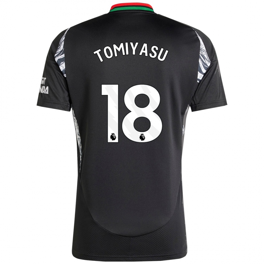 Heren Takehiro Tomiyasu #18 Zwart Uitshirt Uittenue 2024/25 T-Shirt België