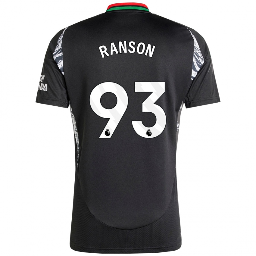 Homme Maillot Khari Ranson #93 Noir Tenues Extérieur 2024/25 T-Shirt Belgique