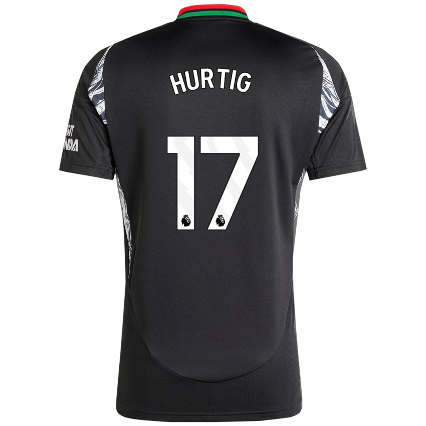 Herren Lina Hurtig #17 Schwarz Auswärtstrikot Trikot 2024/25 T-Shirt Belgien