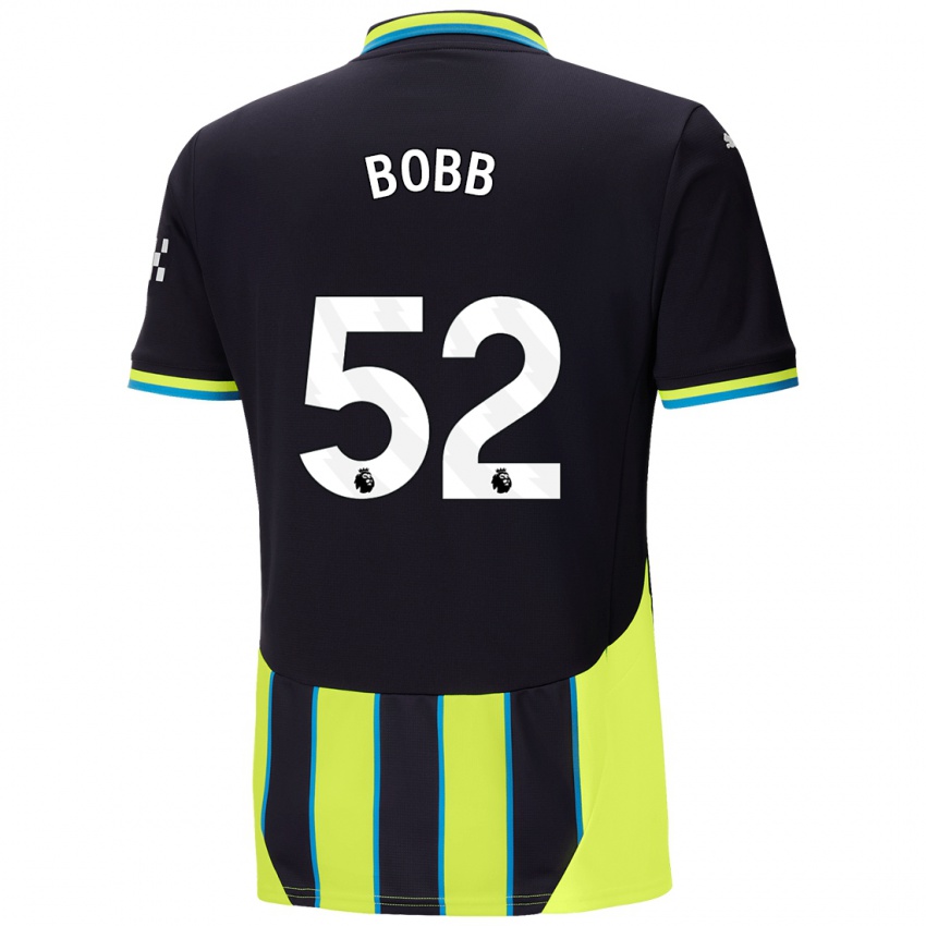 Heren Oscar Bobb #52 Blauw Geel Uitshirt Uittenue 2024/25 T-Shirt België