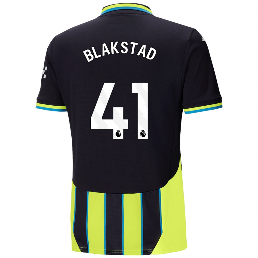 Herren Julie Blakstad #41 Blaugelb Auswärtstrikot Trikot 2024/25 T-Shirt Belgien