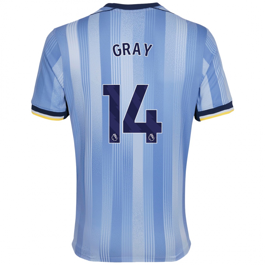 Heren Archie Gray #14 Lichtblauw Uitshirt Uittenue 2024/25 T-Shirt België