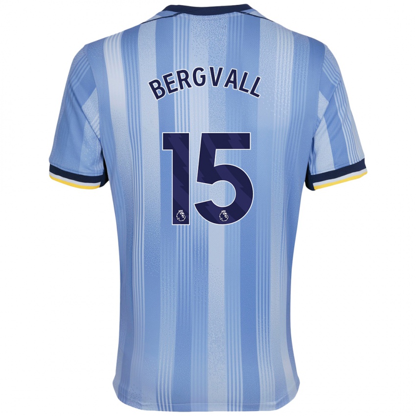 Heren Lucas Bergvall #15 Lichtblauw Uitshirt Uittenue 2024/25 T-Shirt België