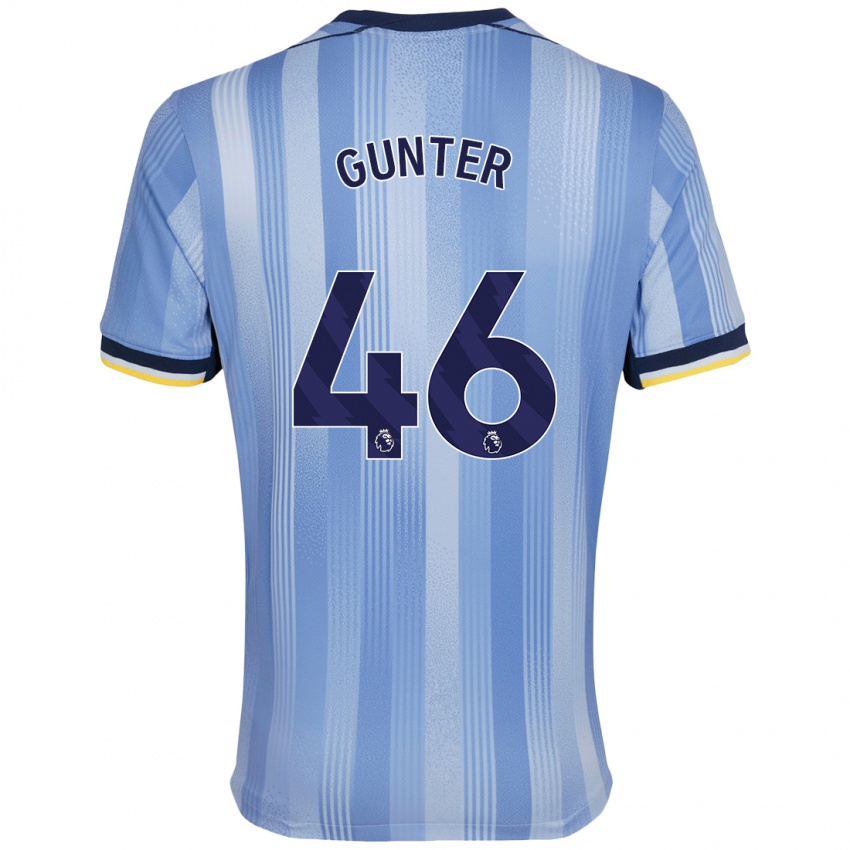 Heren Luca Gunter #46 Lichtblauw Uitshirt Uittenue 2024/25 T-Shirt België