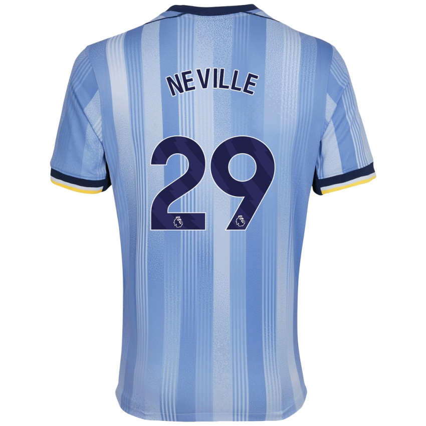 Heren Ashleigh Neville #29 Lichtblauw Uitshirt Uittenue 2024/25 T-Shirt België