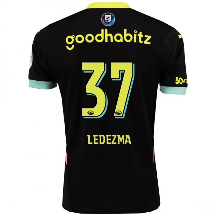 Heren Richard Ledezma #37 Zwart Geel Uitshirt Uittenue 2024/25 T-Shirt België