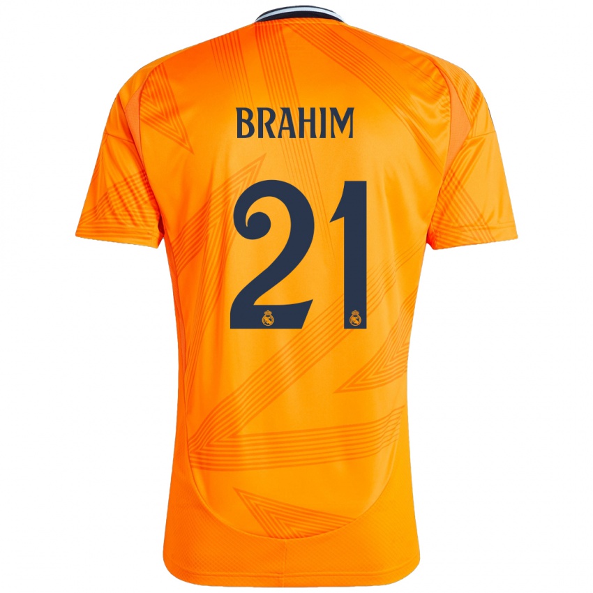 Homme Maillot Brahim Diaz #21 Orange Tenues Extérieur 2024/25 T-Shirt Belgique