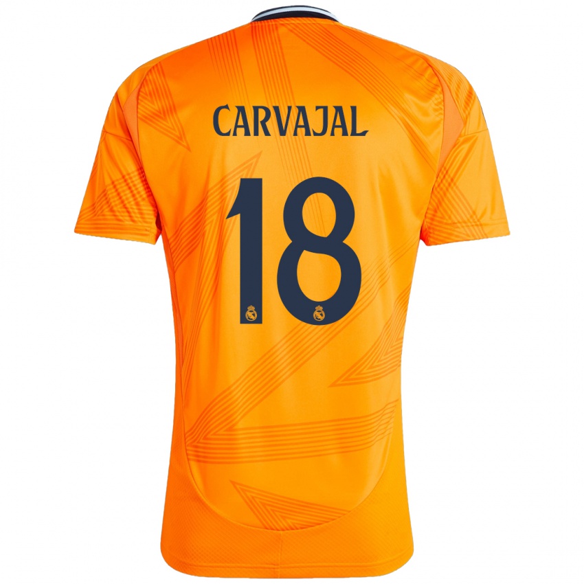 Heren Angel Carvajal #18 Oranje Uitshirt Uittenue 2024/25 T-Shirt België