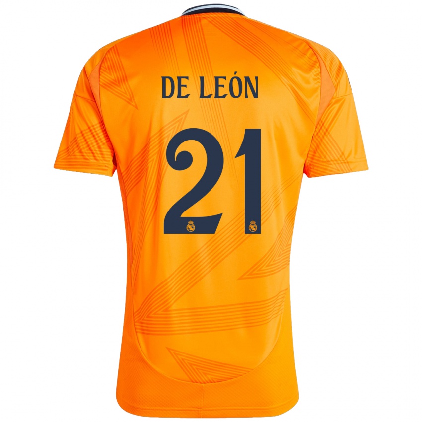 Herren Jeremy De León #21 Orange Auswärtstrikot Trikot 2024/25 T-Shirt Belgien