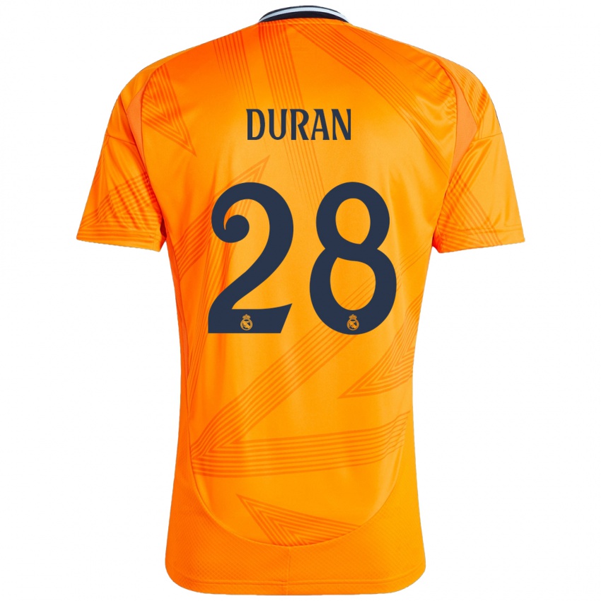 Herren Pol Duran #28 Orange Auswärtstrikot Trikot 2024/25 T-Shirt Belgien