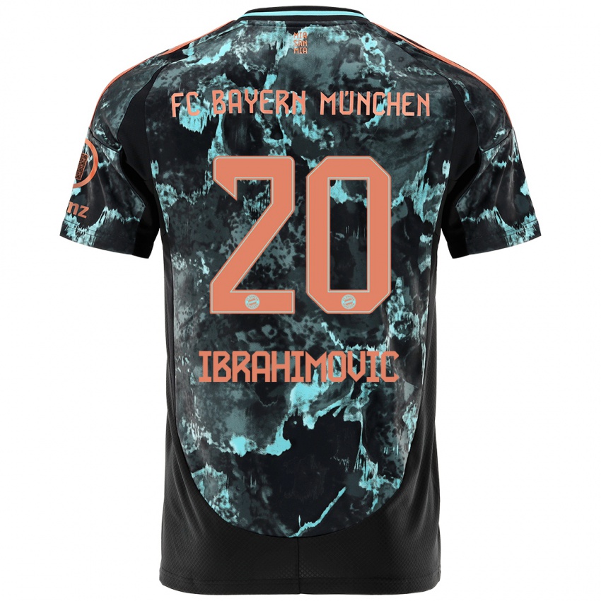 Herren Arijon Ibrahimovic #20 Schwarz Auswärtstrikot Trikot 2024/25 T-Shirt Belgien