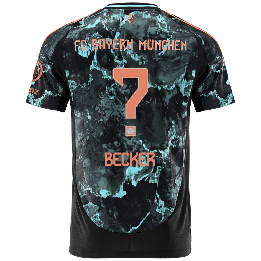 Heren Lennard Becker #0 Zwart Uitshirt Uittenue 2024/25 T-Shirt België