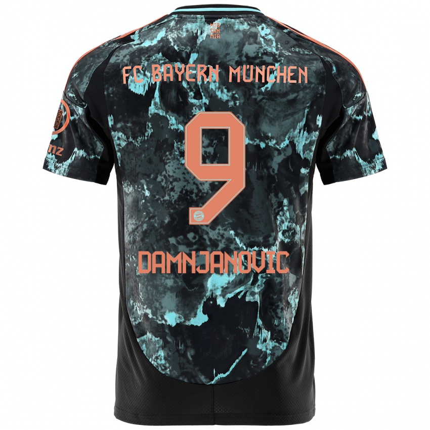 Heren Jovana Damnjanovic #9 Zwart Uitshirt Uittenue 2024/25 T-Shirt België