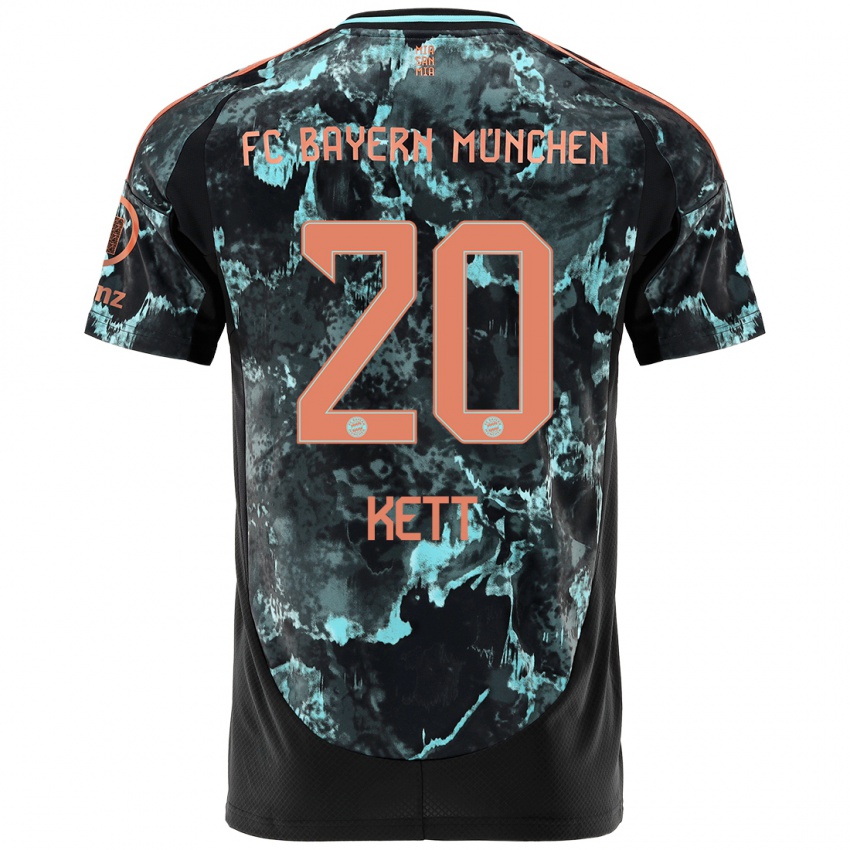 Heren Franziska Kett #20 Zwart Uitshirt Uittenue 2024/25 T-Shirt België