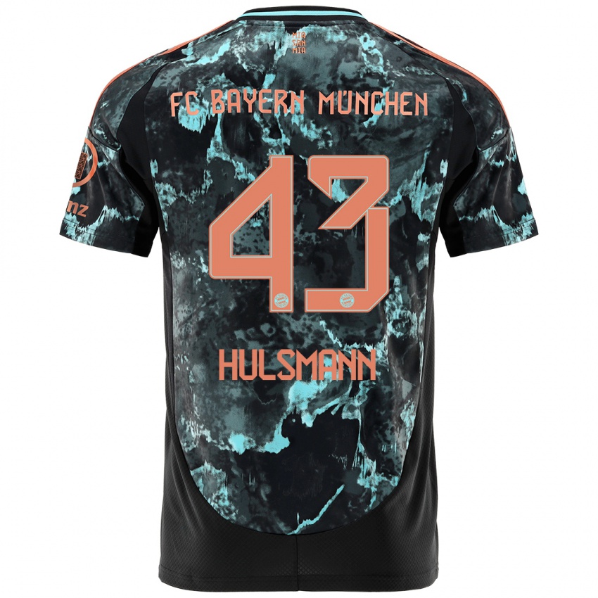 Heren Tom Hulsmann #43 Zwart Uitshirt Uittenue 2024/25 T-Shirt België