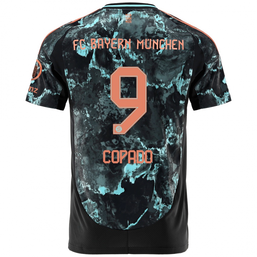 Heren Lucas Copado #9 Zwart Uitshirt Uittenue 2024/25 T-Shirt België