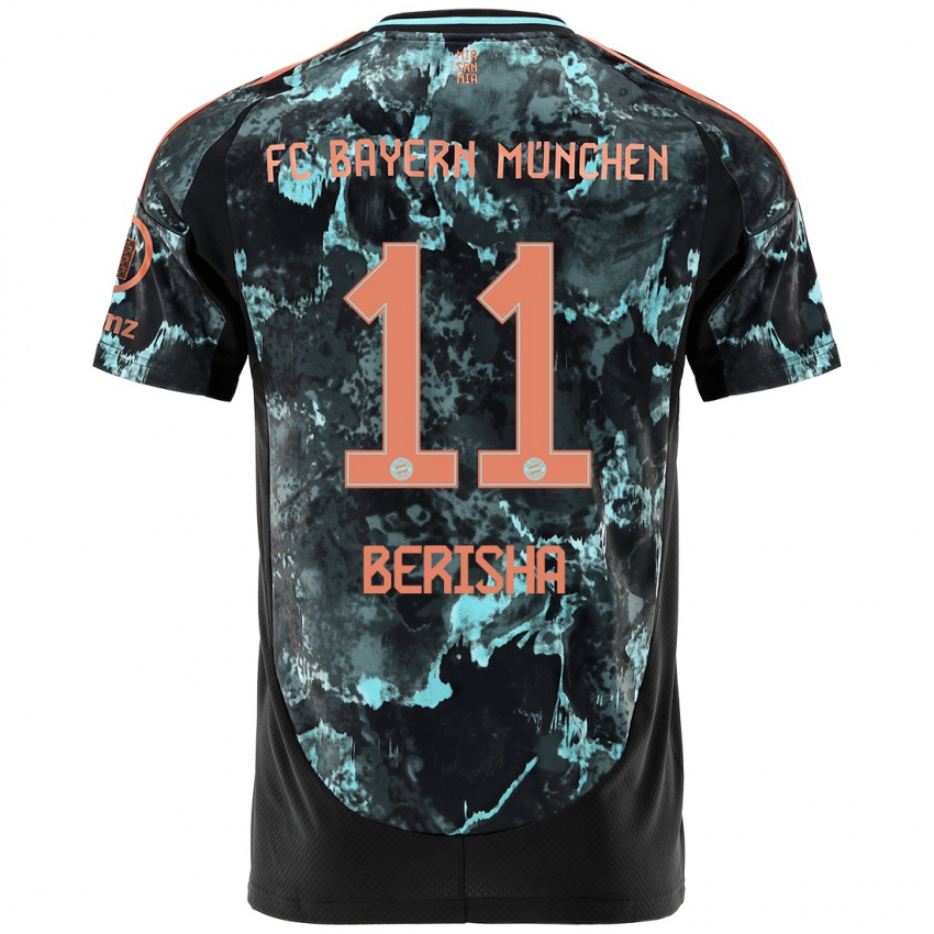 Heren Dion Berisha #11 Zwart Uitshirt Uittenue 2024/25 T-Shirt België