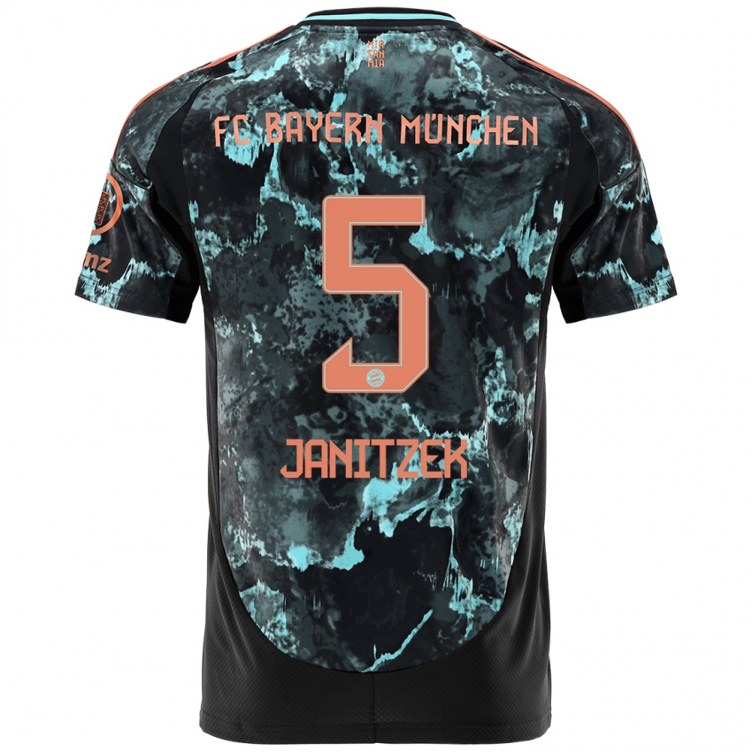 Heren Justin Janitzek #5 Zwart Uitshirt Uittenue 2024/25 T-Shirt België