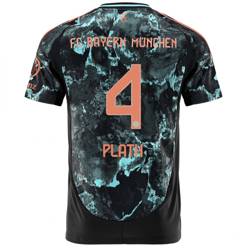 Heren Max Plath #4 Zwart Uitshirt Uittenue 2024/25 T-Shirt België