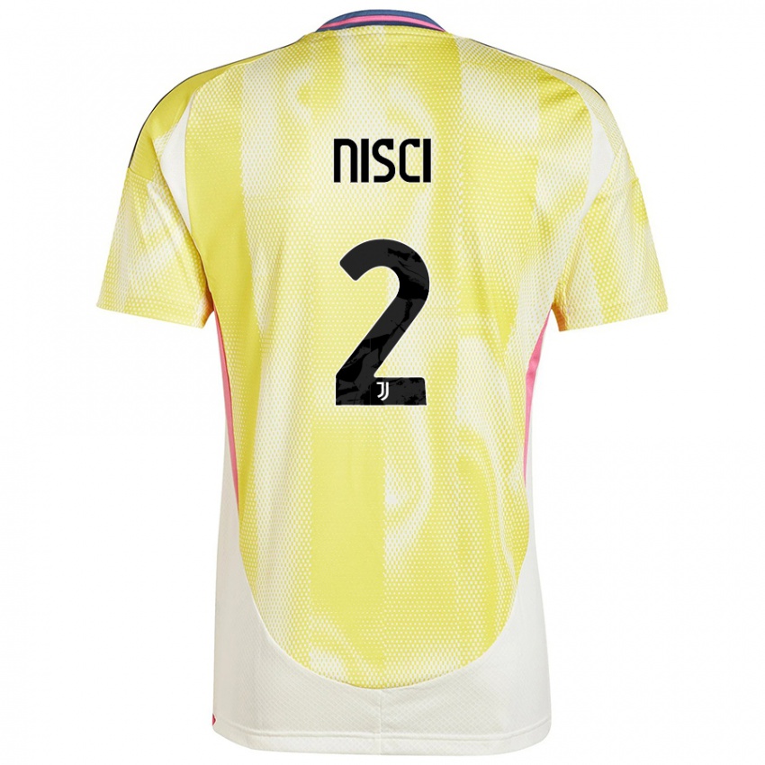 Heren Alessandro Nisci #2 Zonnig Geel Uitshirt Uittenue 2024/25 T-Shirt België