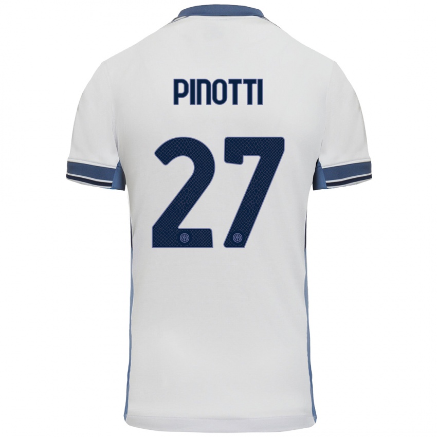 Heren Manuel Pinotti #27 Wit Grijs Uitshirt Uittenue 2024/25 T-Shirt België