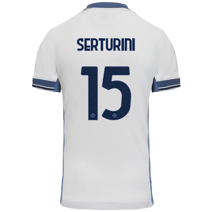 Heren Annamaria Serturini #15 Wit Grijs Uitshirt Uittenue 2024/25 T-Shirt België