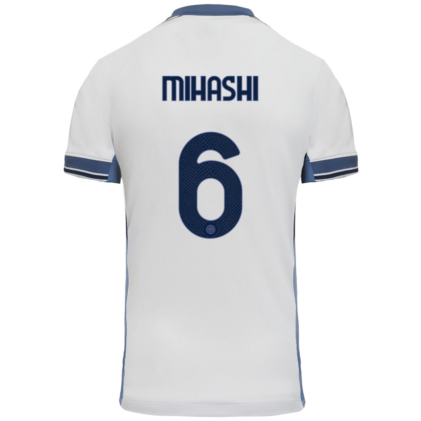 Heren Mana Mihashi #6 Wit Grijs Uitshirt Uittenue 2024/25 T-Shirt België