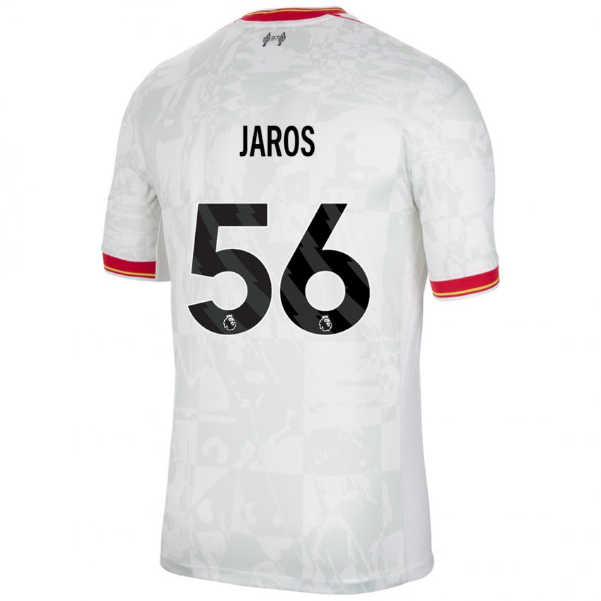 Homme Maillot Vitezslav Jaros #56 Blanc Rouge Noir Troisieme 2024/25 T-Shirt Belgique