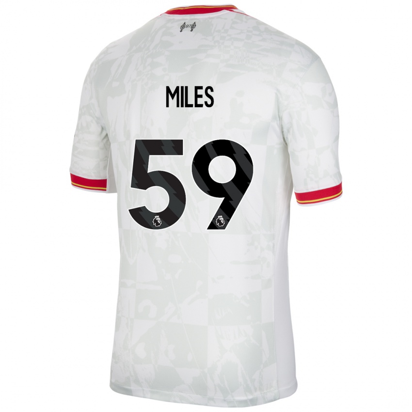 Homme Maillot Terence Miles #59 Blanc Rouge Noir Troisieme 2024/25 T-Shirt Belgique