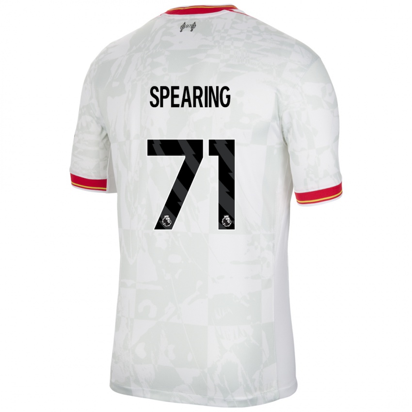 Homme Maillot Jay Spearing #71 Blanc Rouge Noir Troisieme 2024/25 T-Shirt Belgique