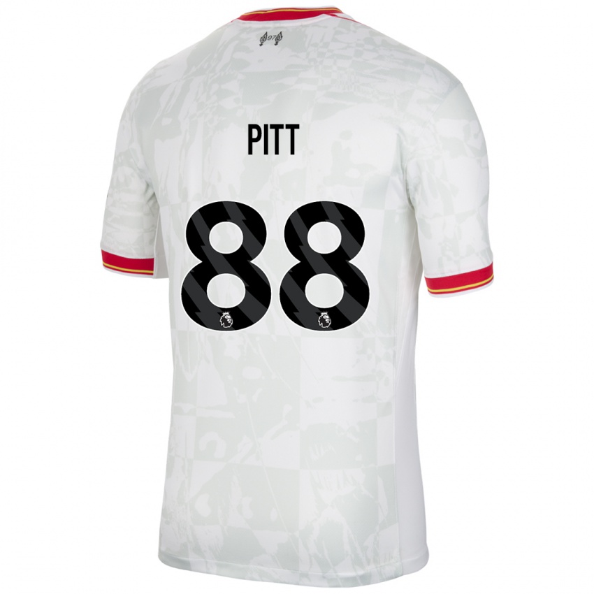 Homme Maillot Lucas Pitt #88 Blanc Rouge Noir Troisieme 2024/25 T-Shirt Belgique